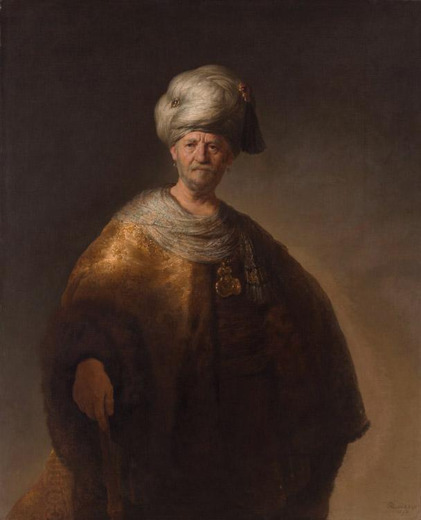 REMBRANDT Harmenszoon van Rijn A Man in oriental dress known as China oil painting art